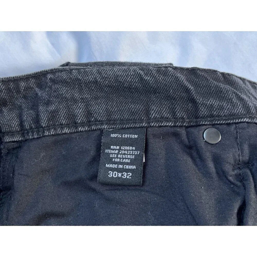 Hot‎ Topic Jeans Men’s Black Graphic Slow Decay Skull Grunge Sz 30X32